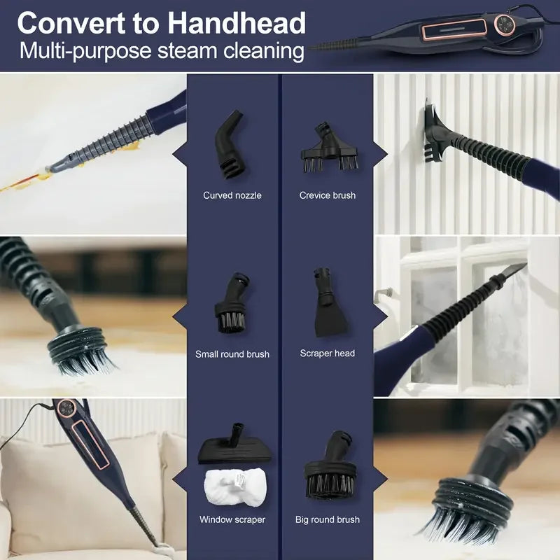 INSE Steam Mop Cleaner With Rotating Pad For Hard Floors