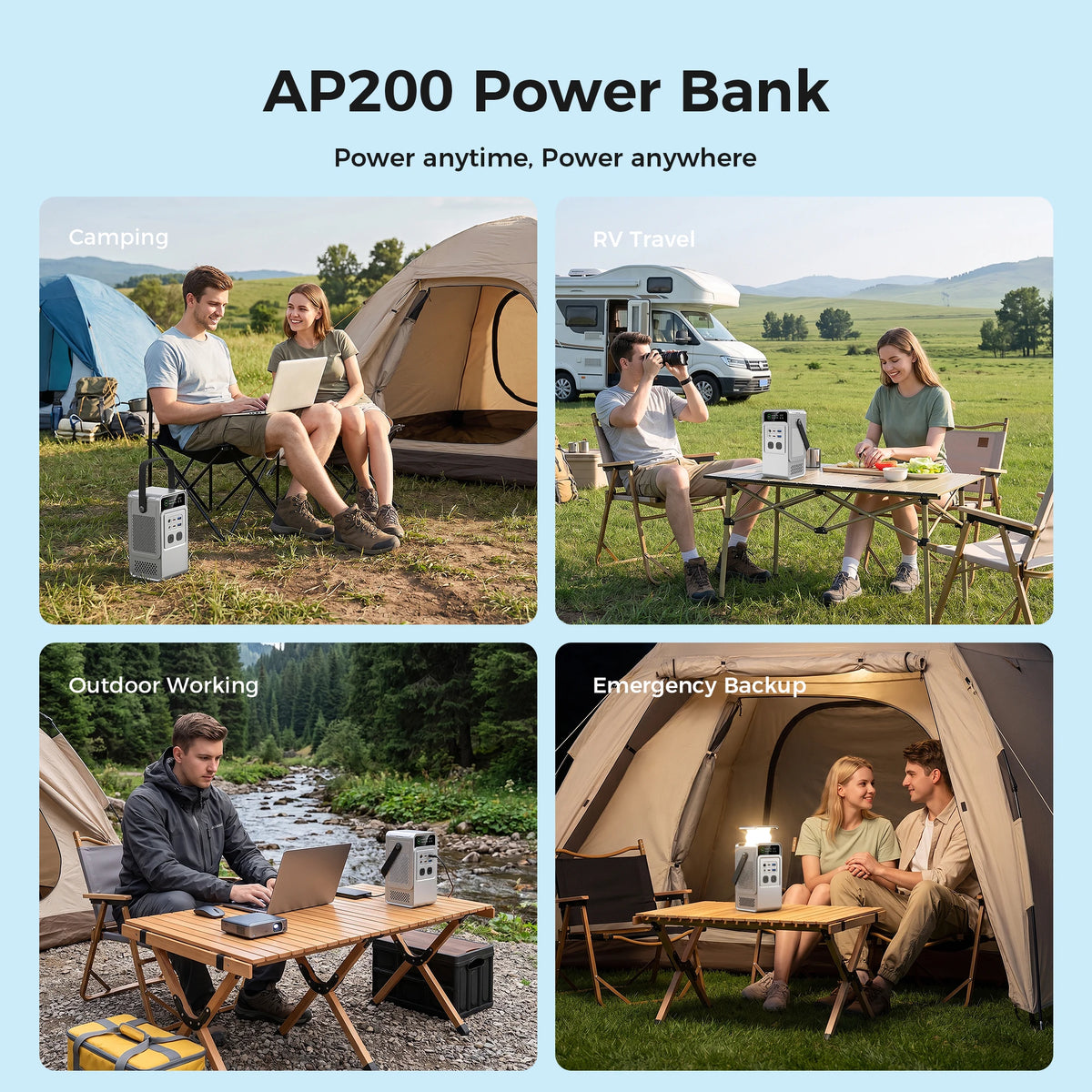 CTOLITY AP200 Portable Power Station With LiFePO4 Battery