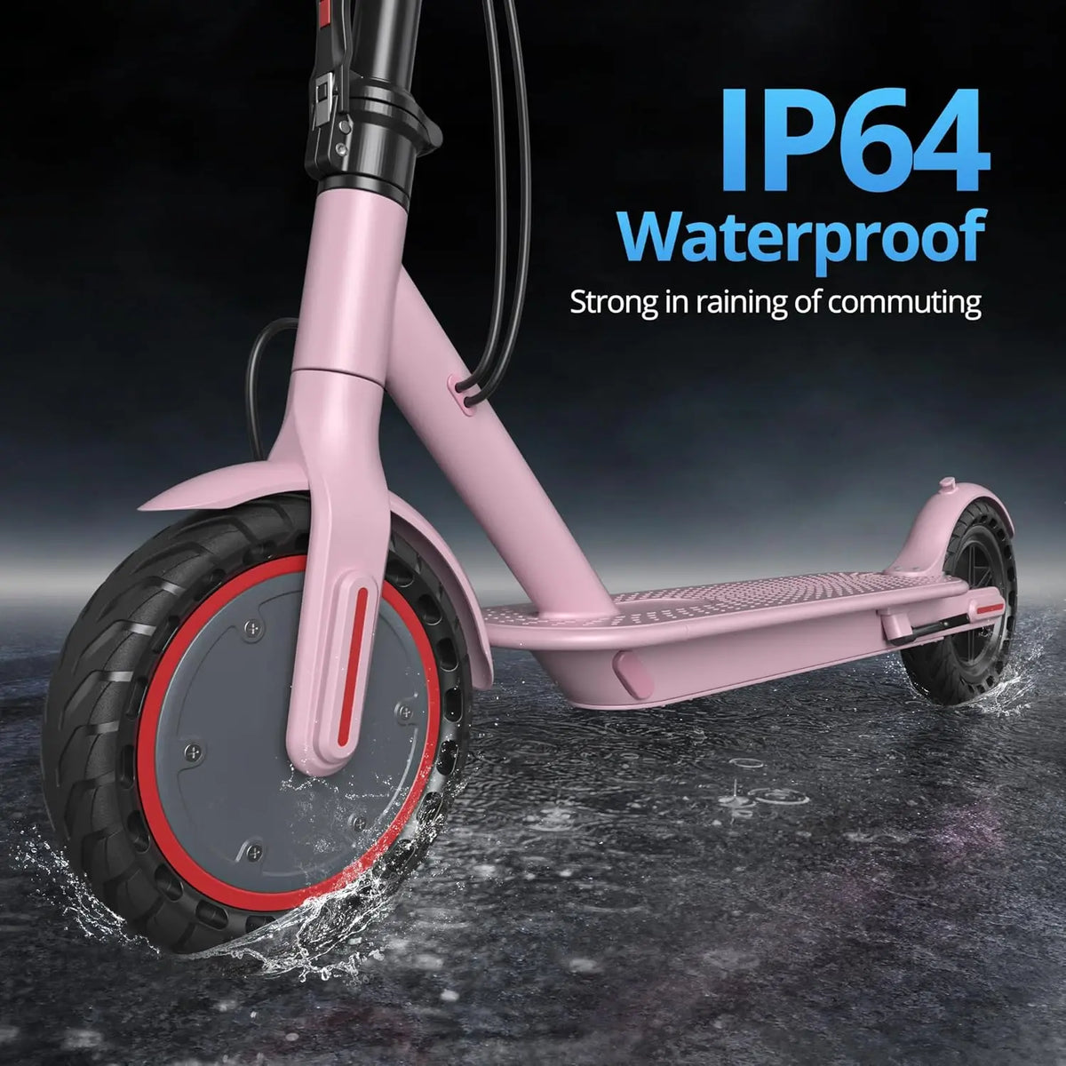 AOVOPRO Electric Scooter With 350W Motor And Rear Drum Brake