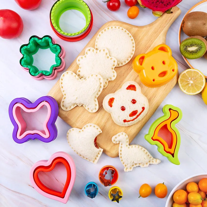 Nifogo Animal Sandwich Cutters Set for Kids Bento Lunch Decorating Tools