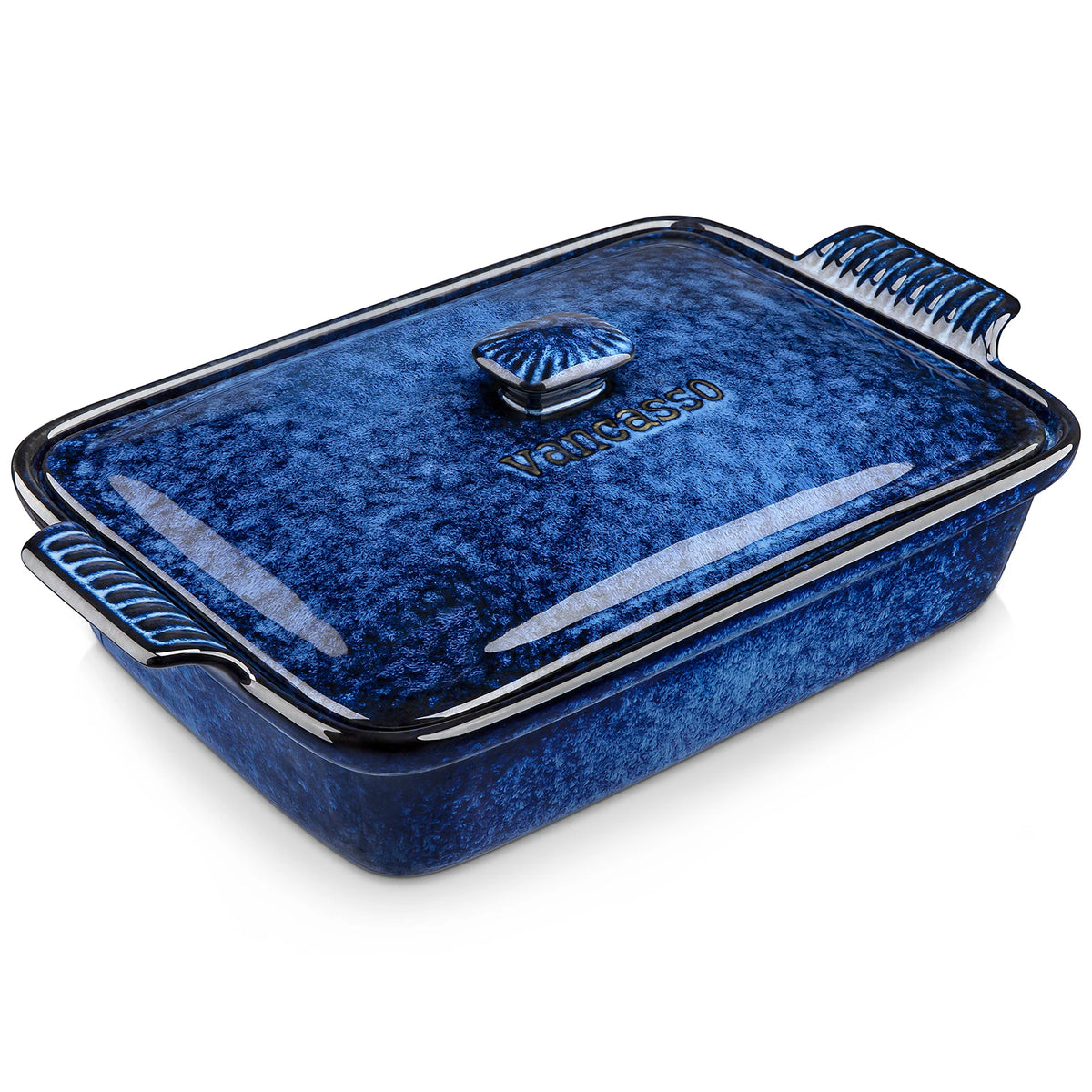 MALACASA Porcelain Covered Casserole Dish For Baking With Lid