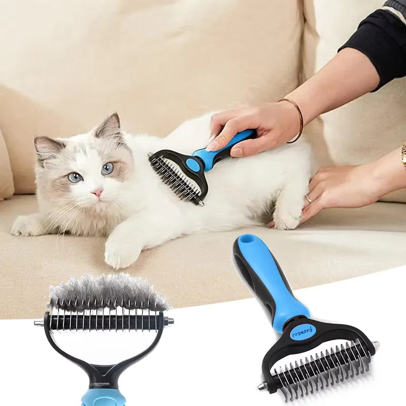 Professional Double Sided Pet Grooming Brush And Detangling Hair Comb