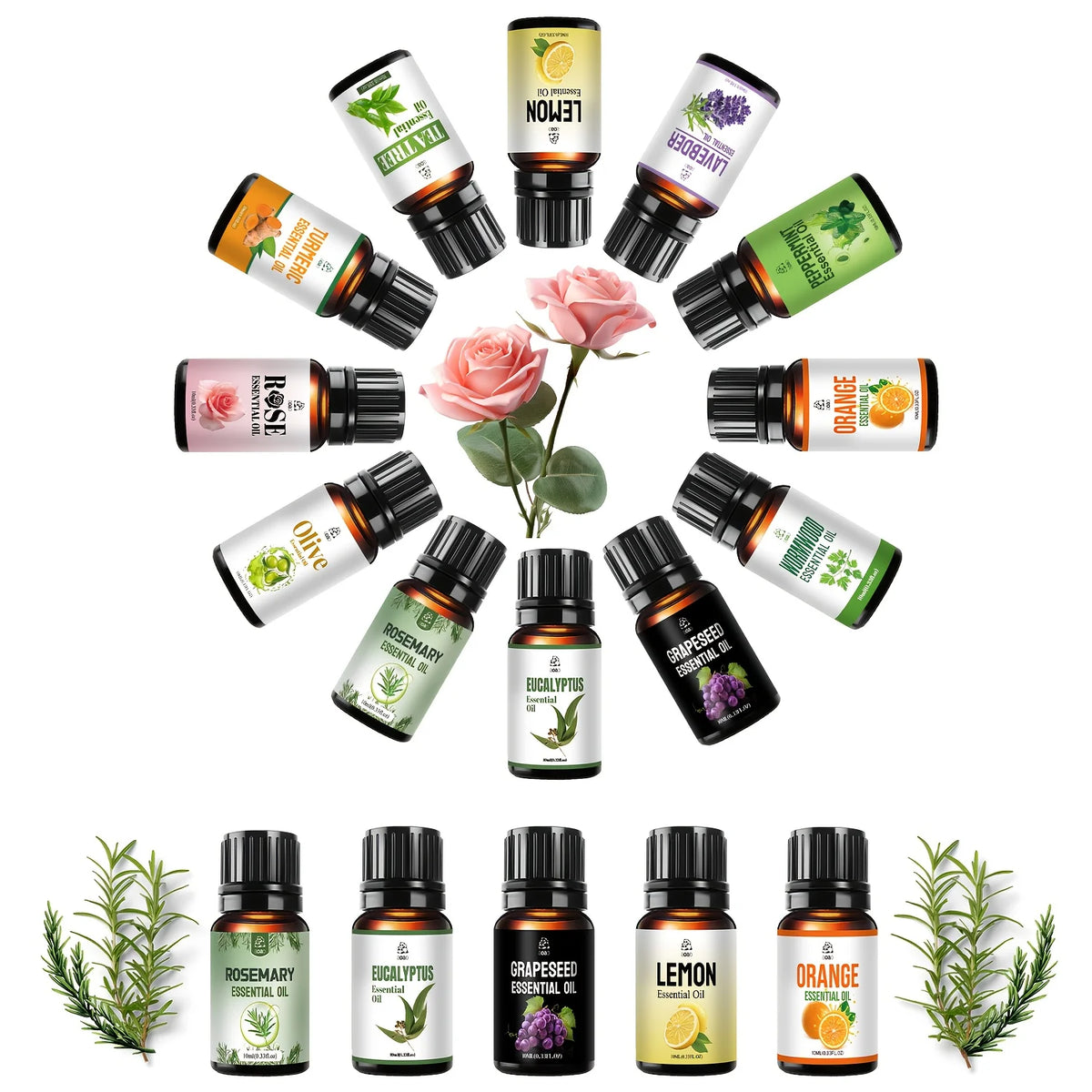 Aoao Essential Oil Blend Set For Skin Hair And Massage
