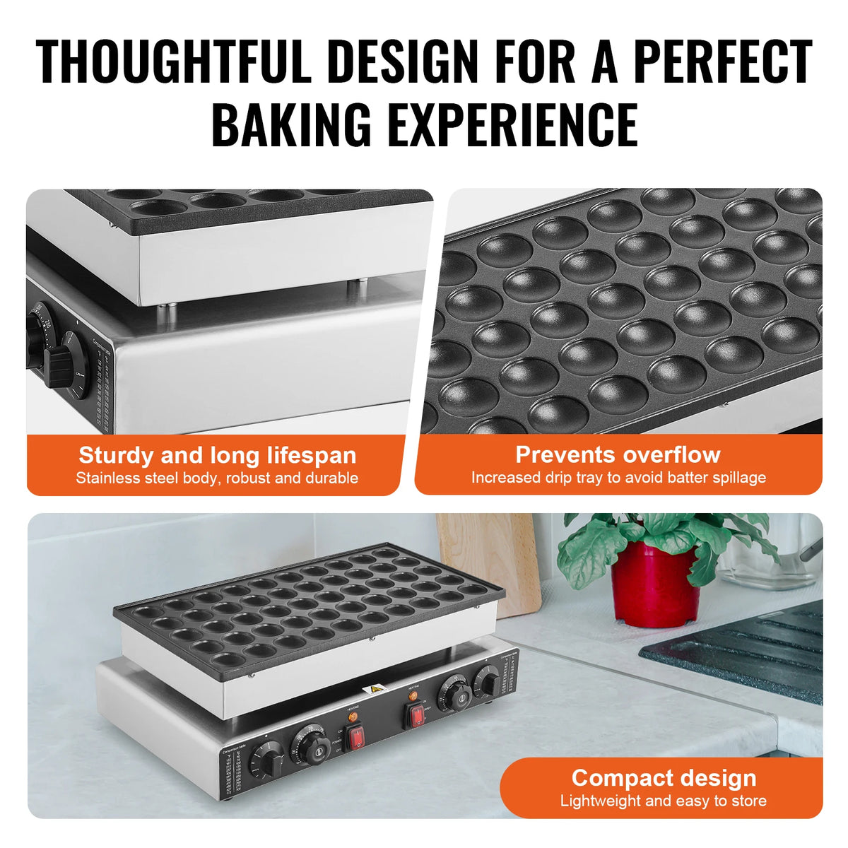 SucceBuy Commercial Dorayaki And Waffle Maker With Dual Temperature Control