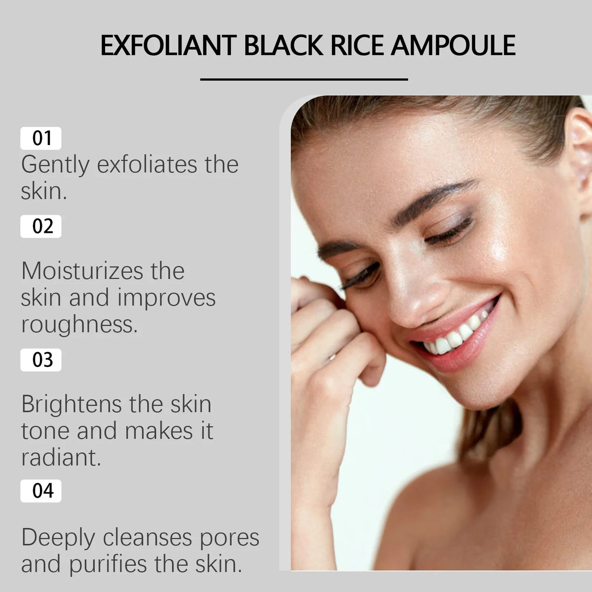 Black Rice Exfoliating Ampoule with Niacinamide for Radiant Skin