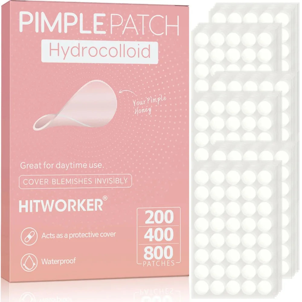 800-Piece Acne Patches | Hydrocolloid Round Acne Patches | Powerful Absorption of Acne Secretions, Gentle Cleansing an