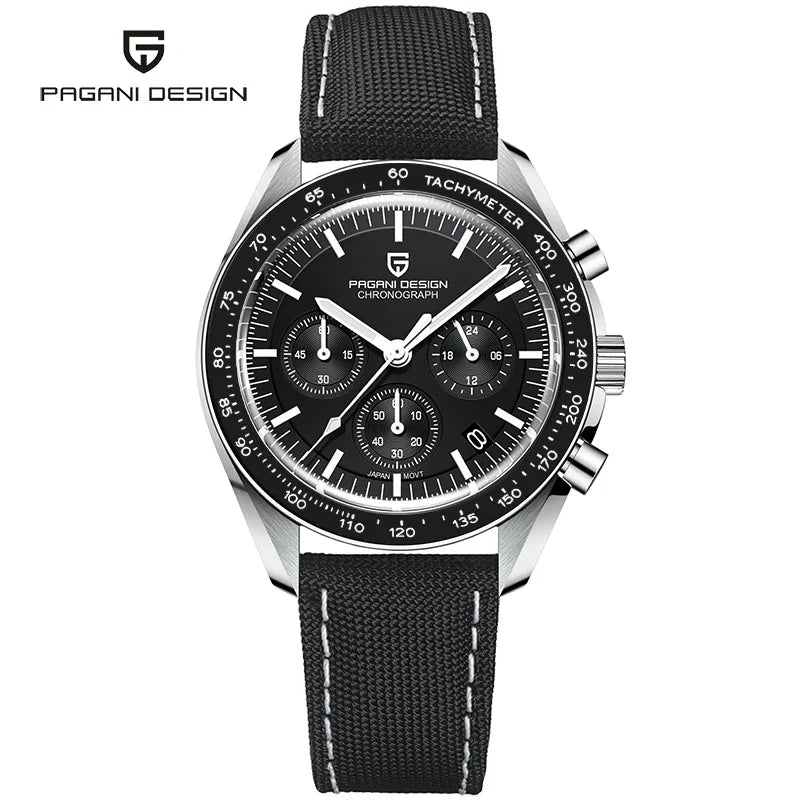 PAGANI DESIGN Men's Quartz Chronograph Sport Watch With Sapphire Glass
