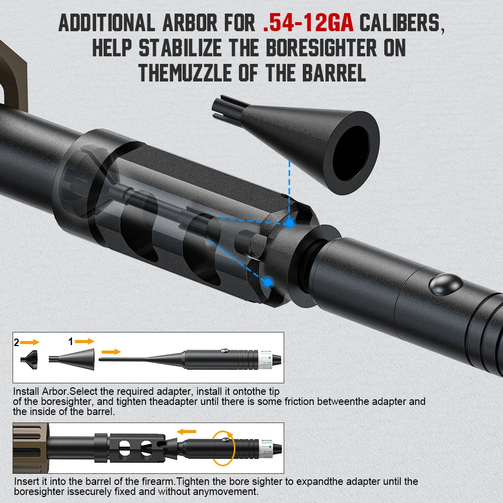 Universal Laser Boresighter Kit With Adapters And Anti Cant Level