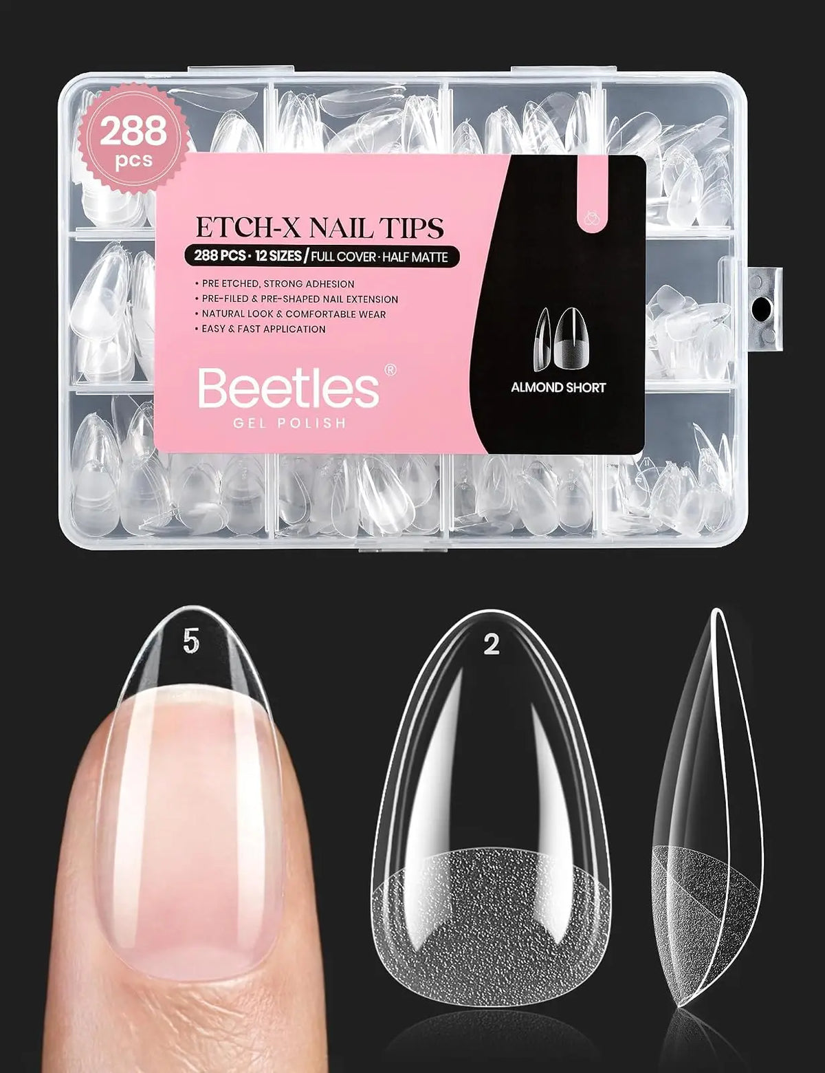 Beetles Full Cover Soft Gel Press On Nail Extension Tips