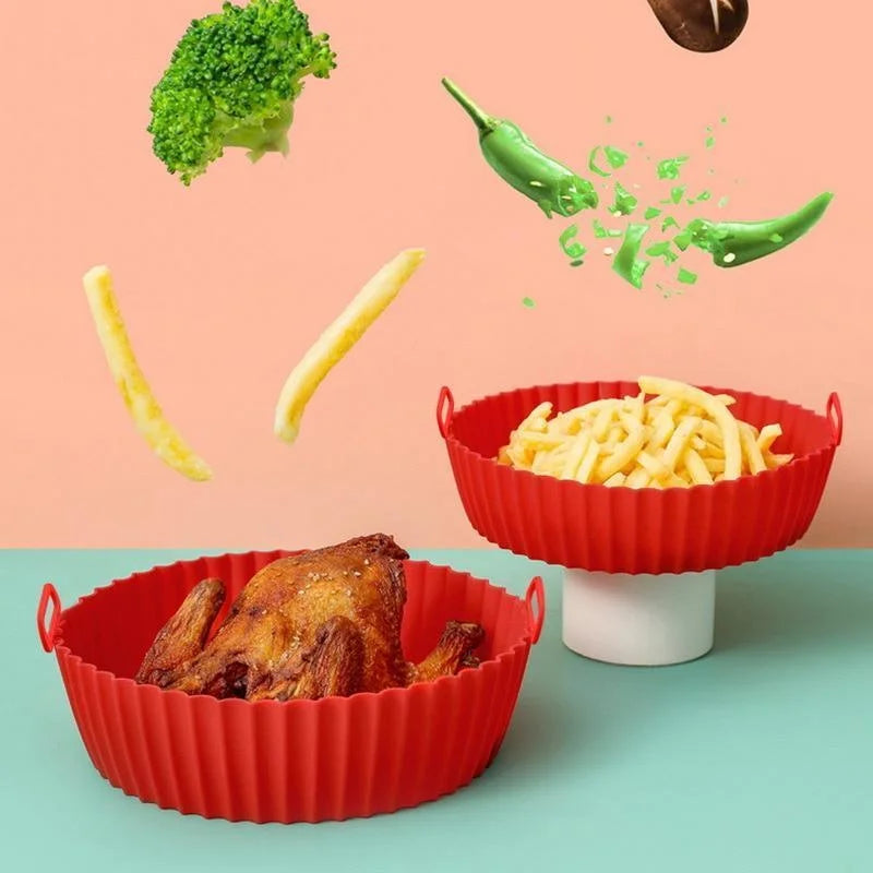 Reusable Silicone Air Fryer Liners Nonstick Oven Safe Basket Insert