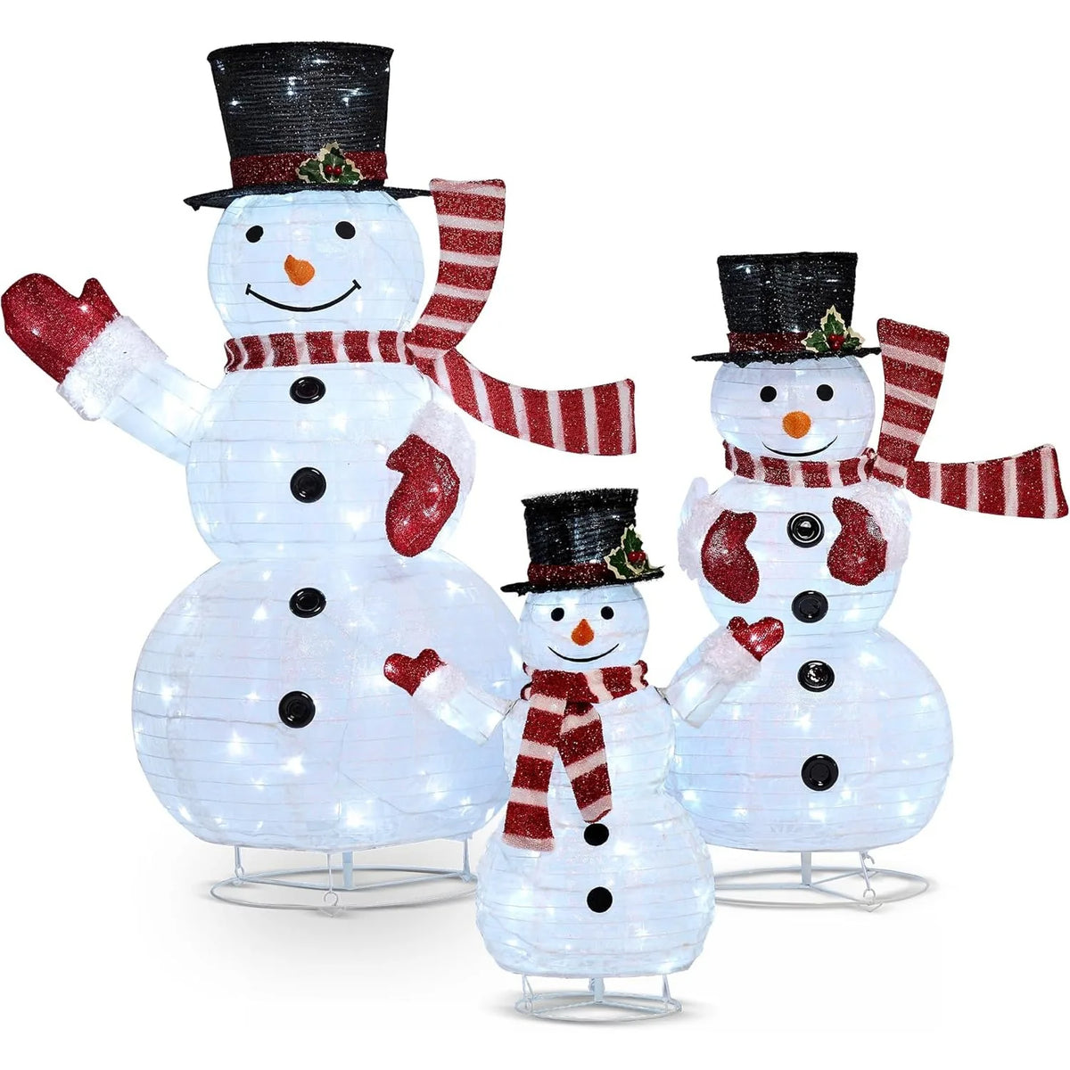 Joyfy 3D LED Snowman Yard Lights for Christmas Outdoor Decor
