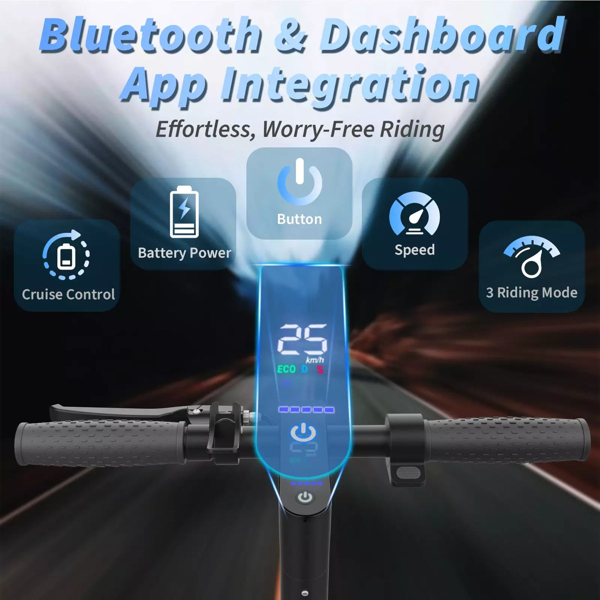 Ladped 350W Electric Scooter With Smart App And Dual Suspension