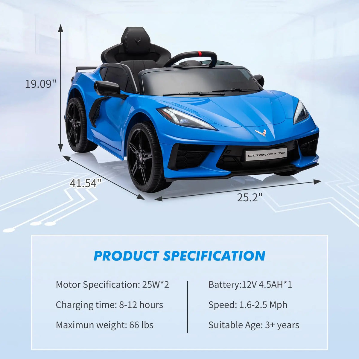 HiMISS Kids Ride On Sports Car With Parent Remote Control