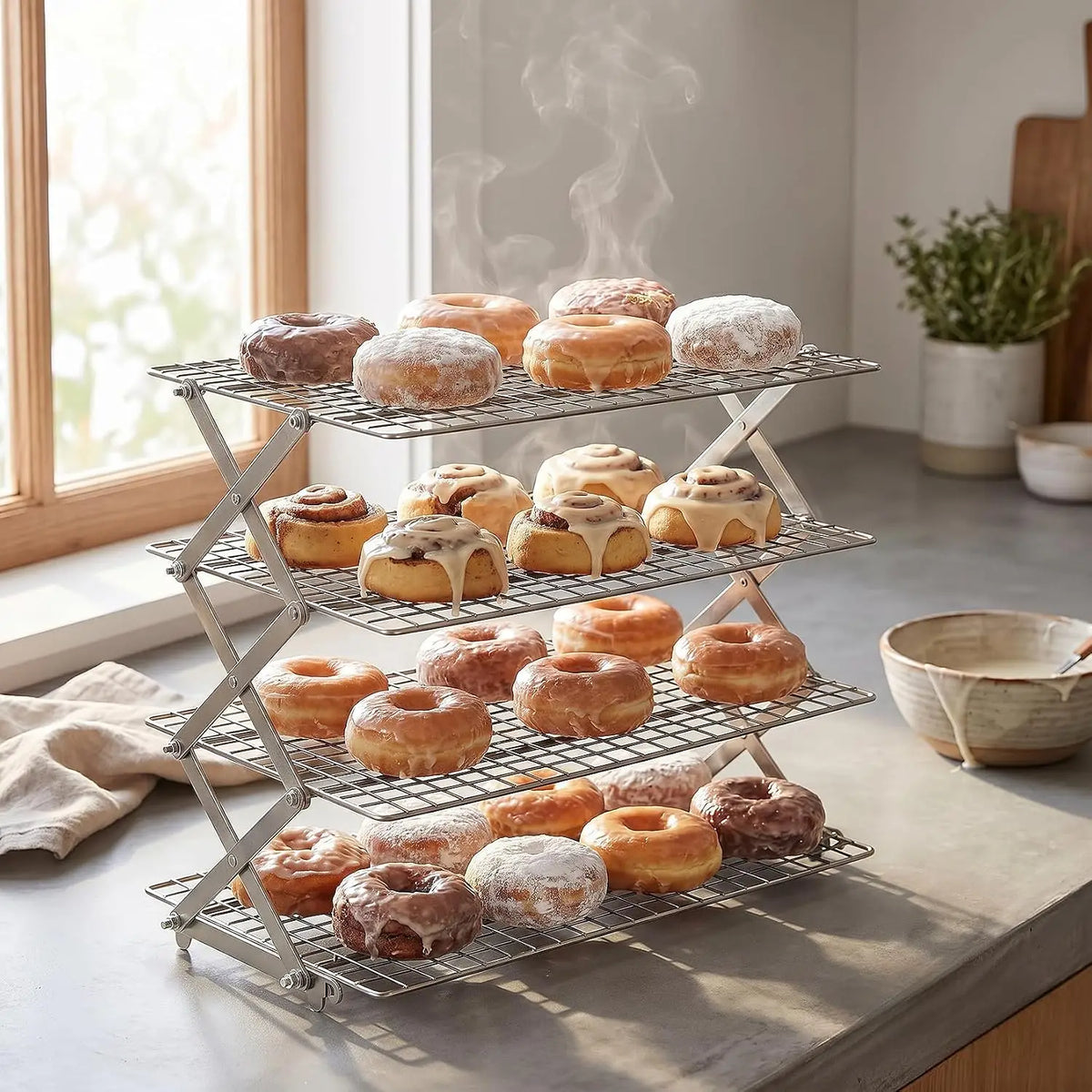 Garvee Foldable Multi Tier Stainless Steel Baking Cooling Rack
