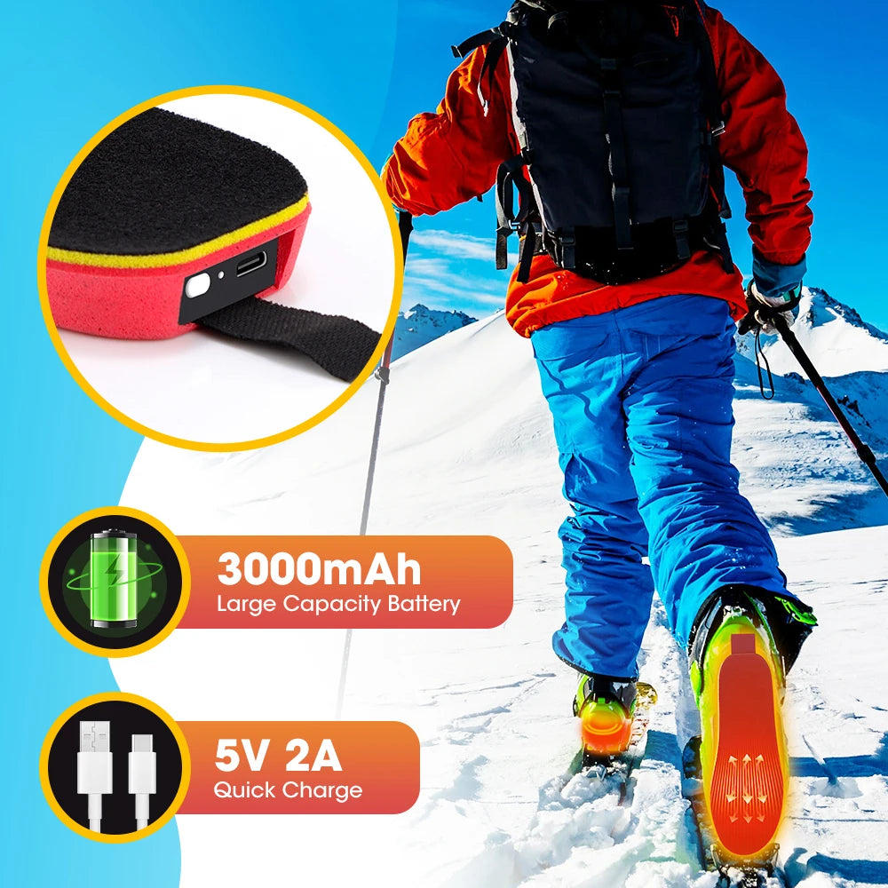 Rechargeable App Controlled Heated Insoles for Outdoor Winter Comfort