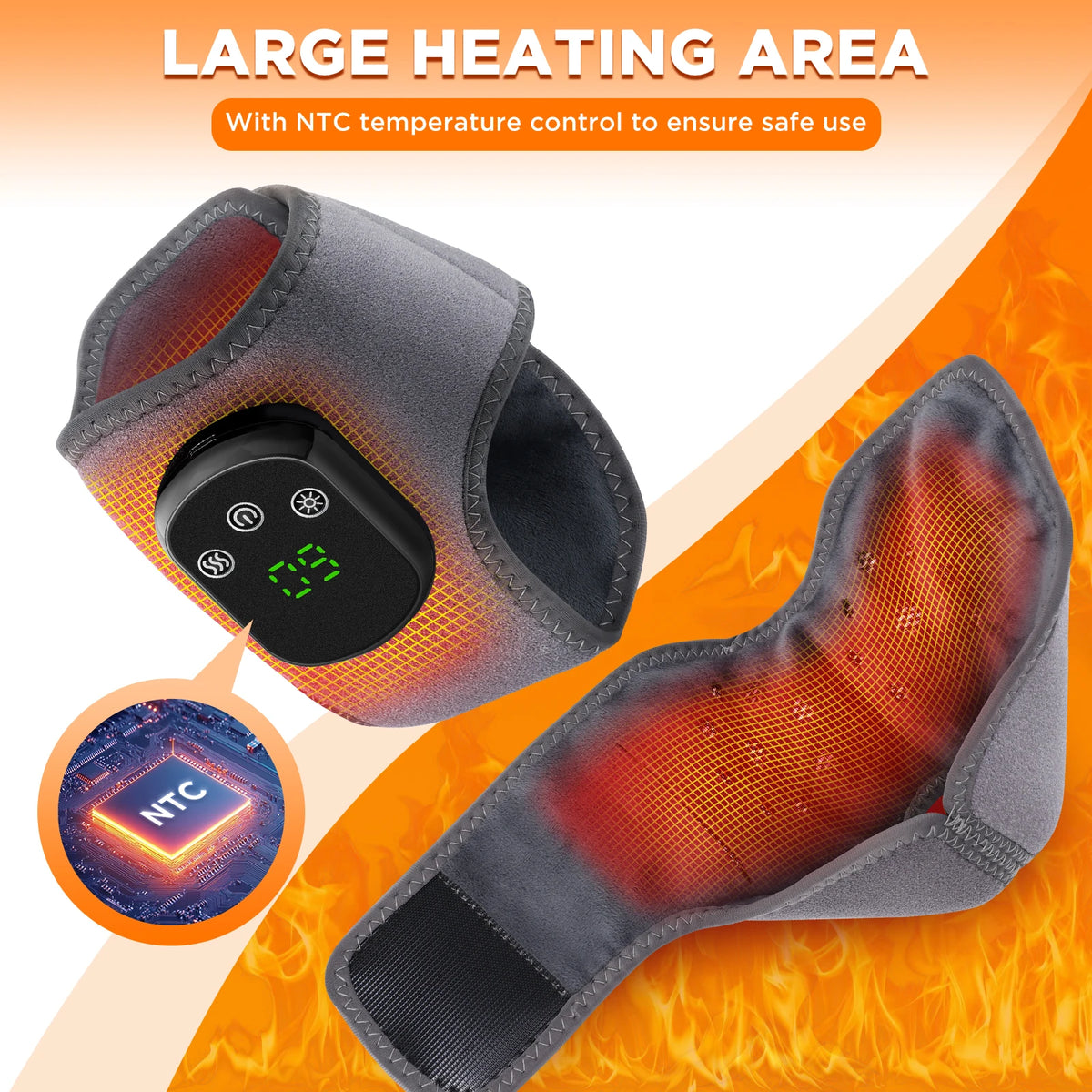Hailicare Electric Heated Foot Ankle Massager With Vibration Support