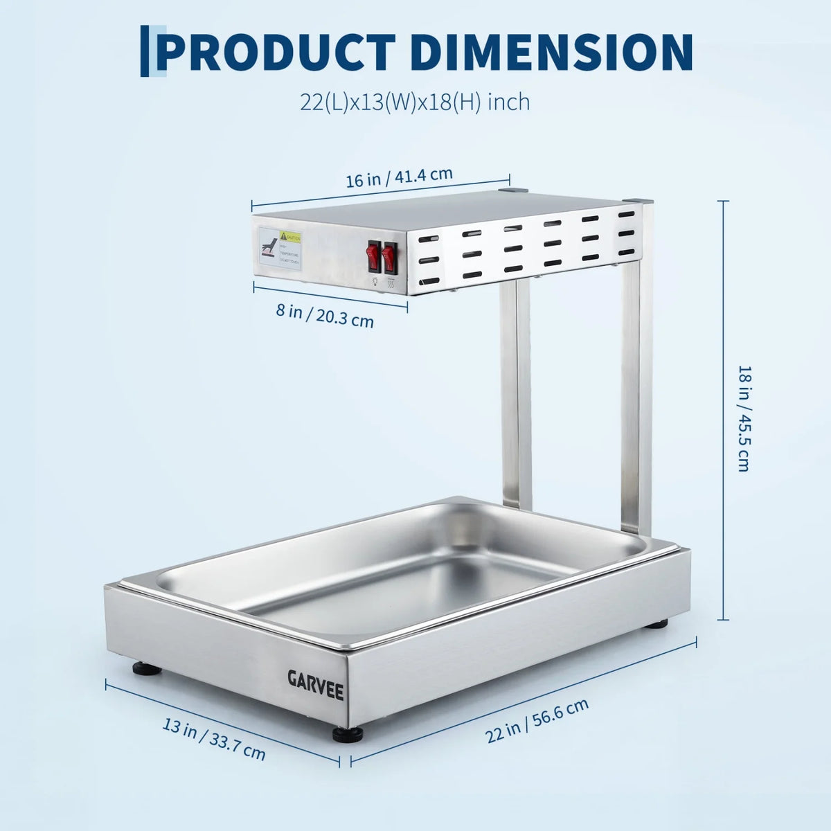 HiMISS Commercial Infrared Food Warmer Lamp for Buffets and Restaurants