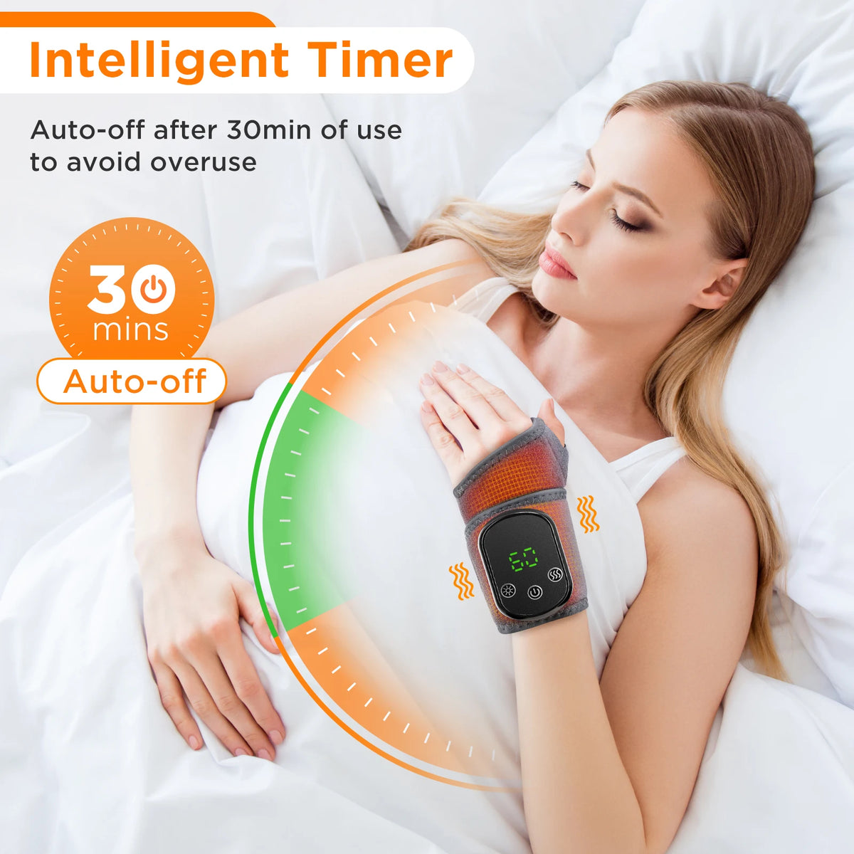 Hailicare Cordless Heated Hand And Wrist Massager With Vibration
