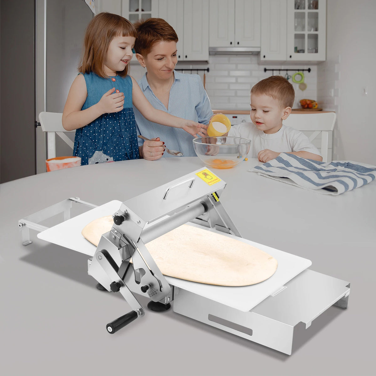 Manual Stainless Steel Dough Sheeter With Adjustable Thickness