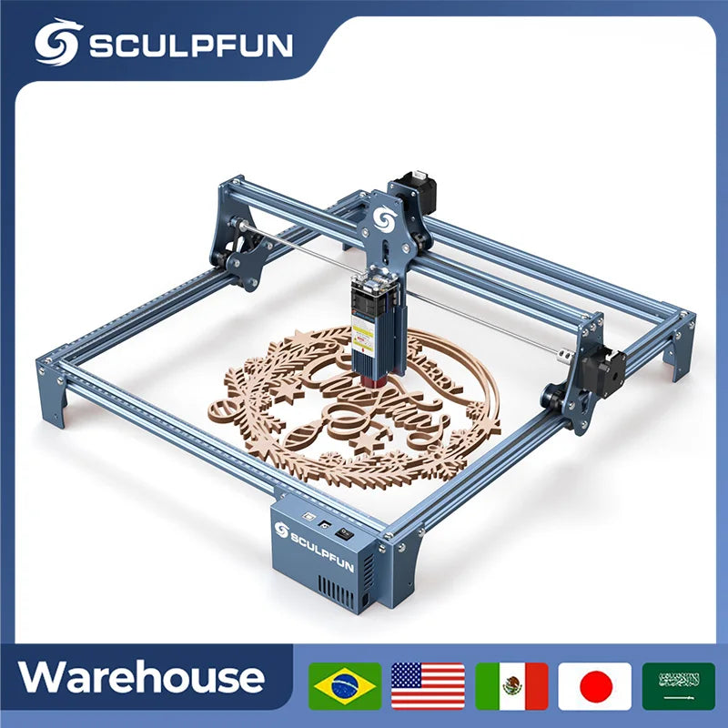 SCULPFUN S9 Laser Engraving Machine With Beam Shaping Technology