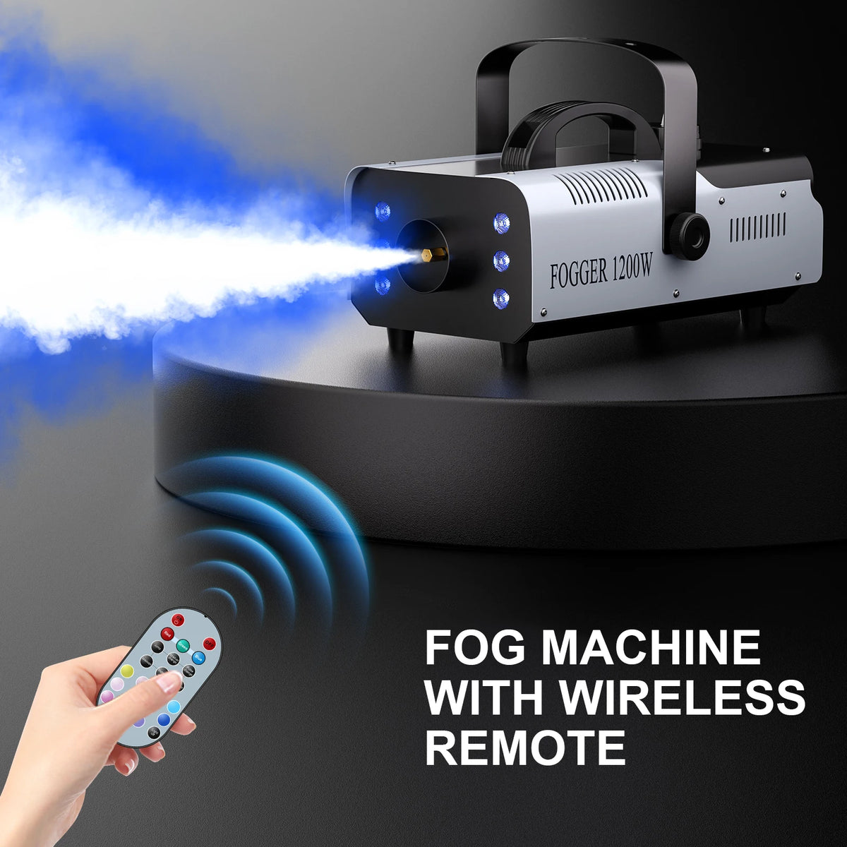 Rudderstar RGB Smoke Machine With LED Stage Lighting