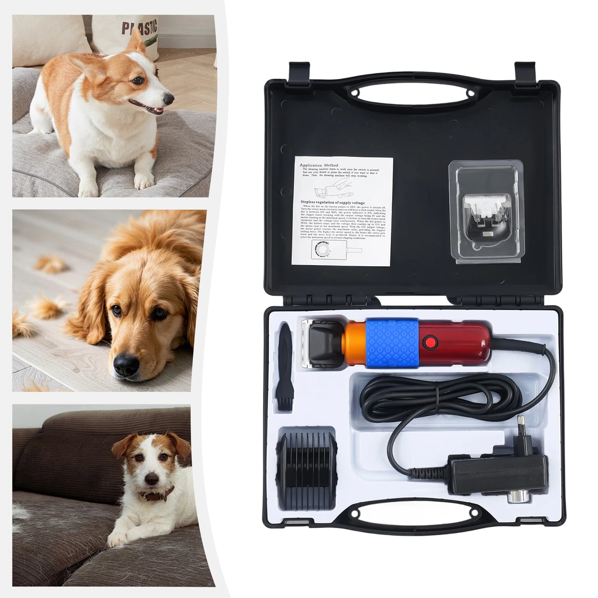 Professional 36W Dog And Cat Grooming Clipper With Adjustable Blade