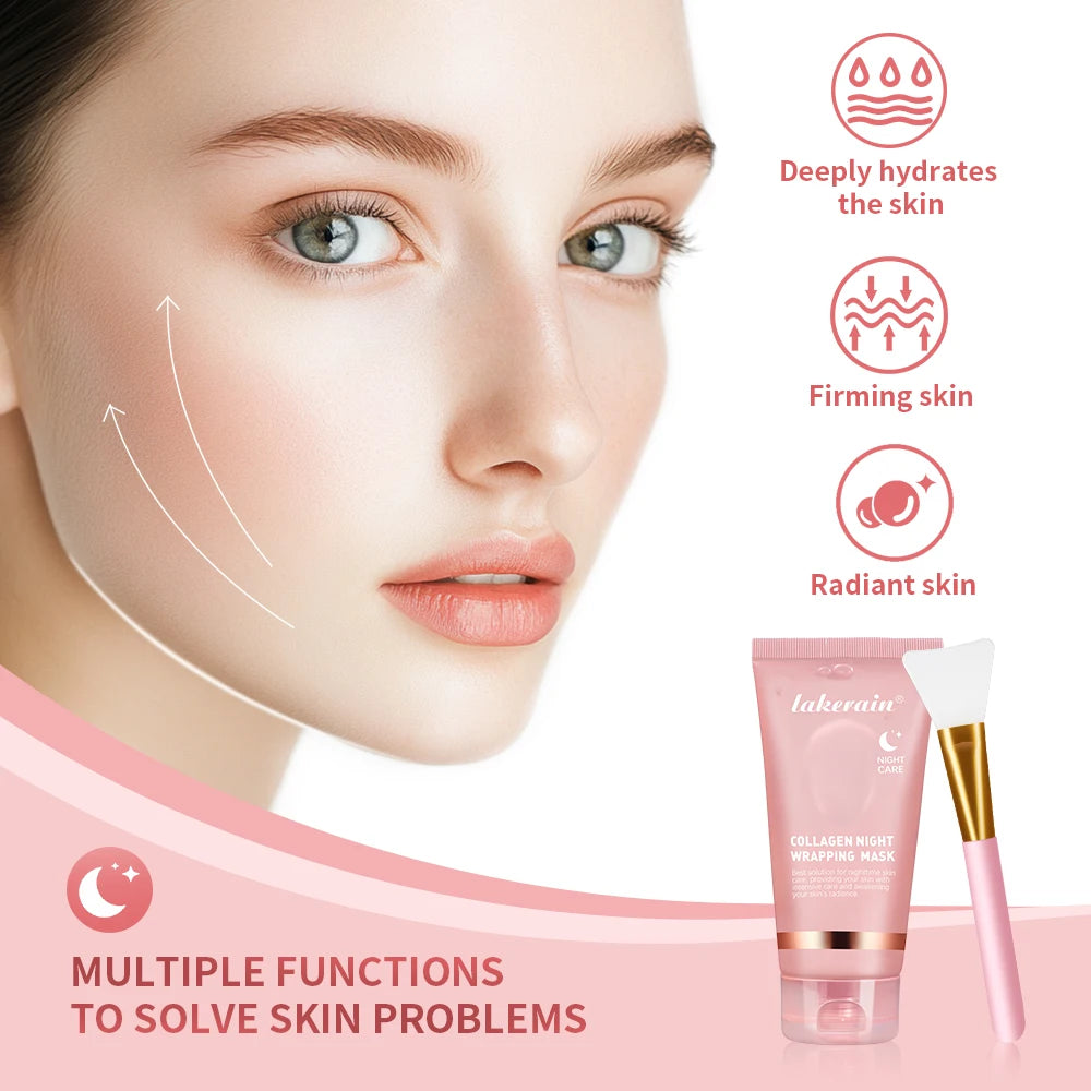 Ibcccndc Collagen Overnight Wrapping Peel Off Facial Mask for Hydration