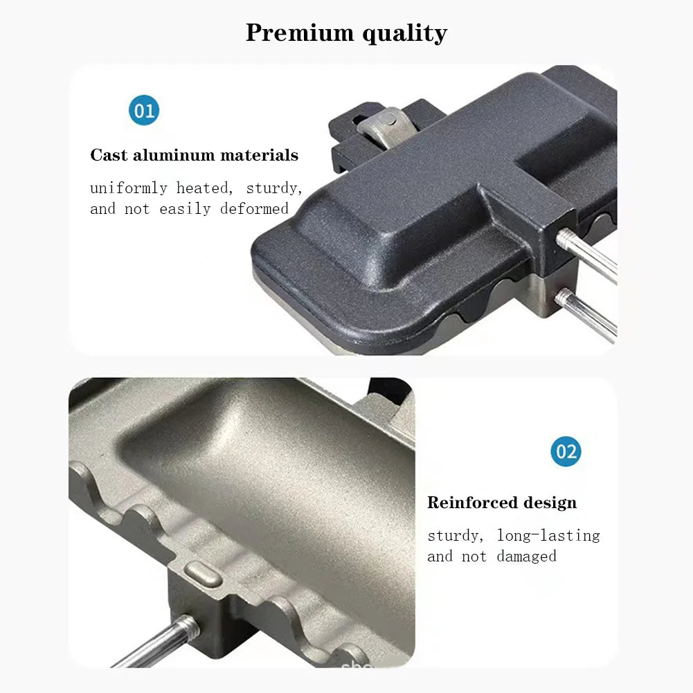HiMISS Nonstick Double Sided Sandwich Maker And Hot Dog Toaster Pan