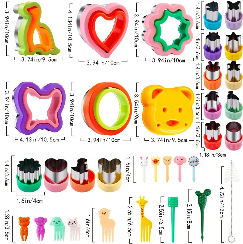 Nifogo Animal Sandwich Cutters Set for Kids Bento Lunch Decorating Tools