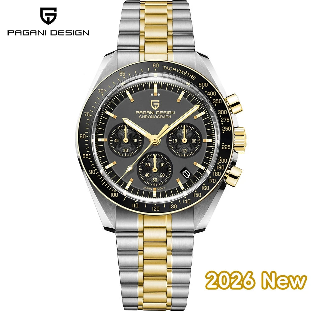 PAGANI DESIGN 1701 Moon Men's Sapphire Glass Chronograph Quartz Watch