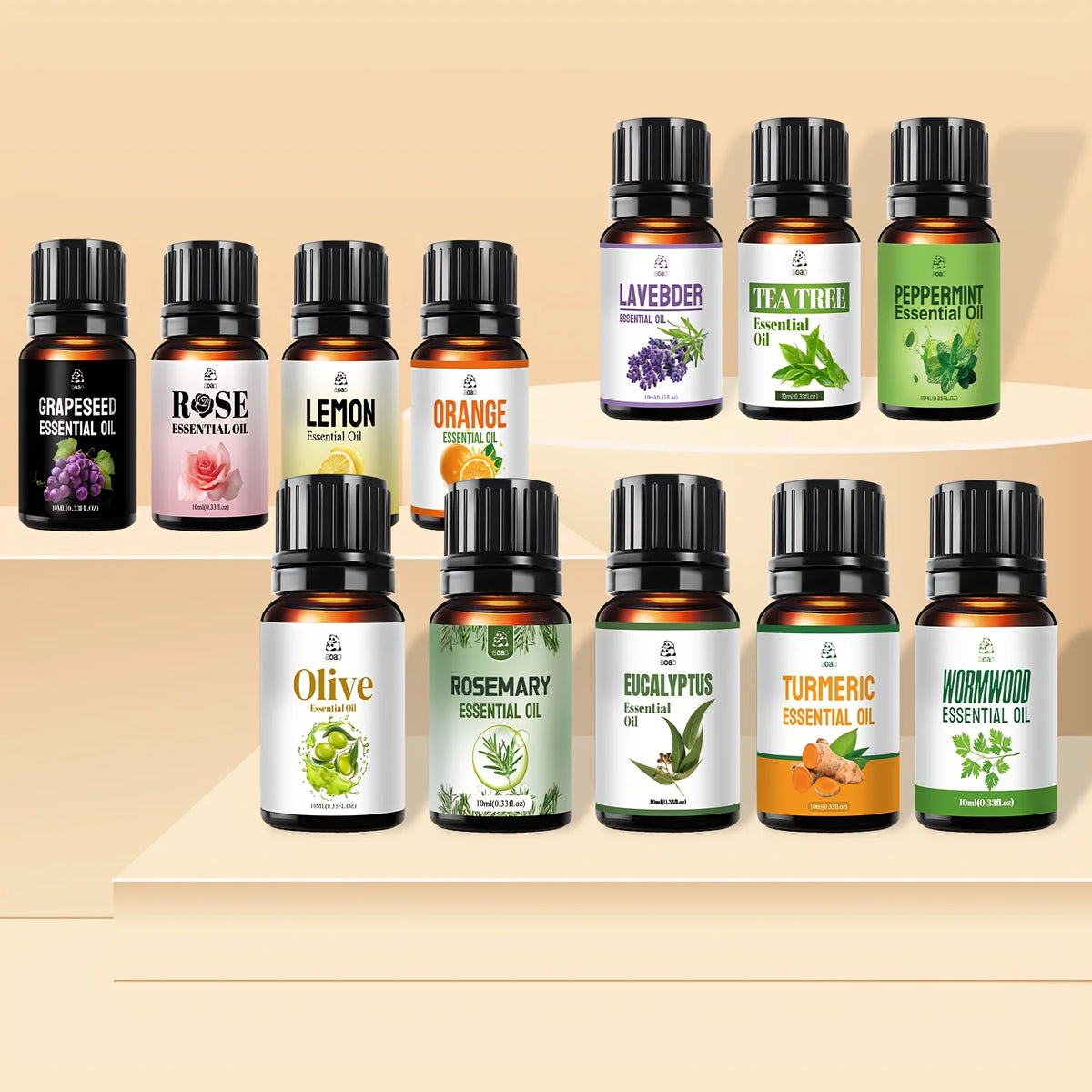 Aoao Essential Oil Blend Set For Skin Hair And Massage