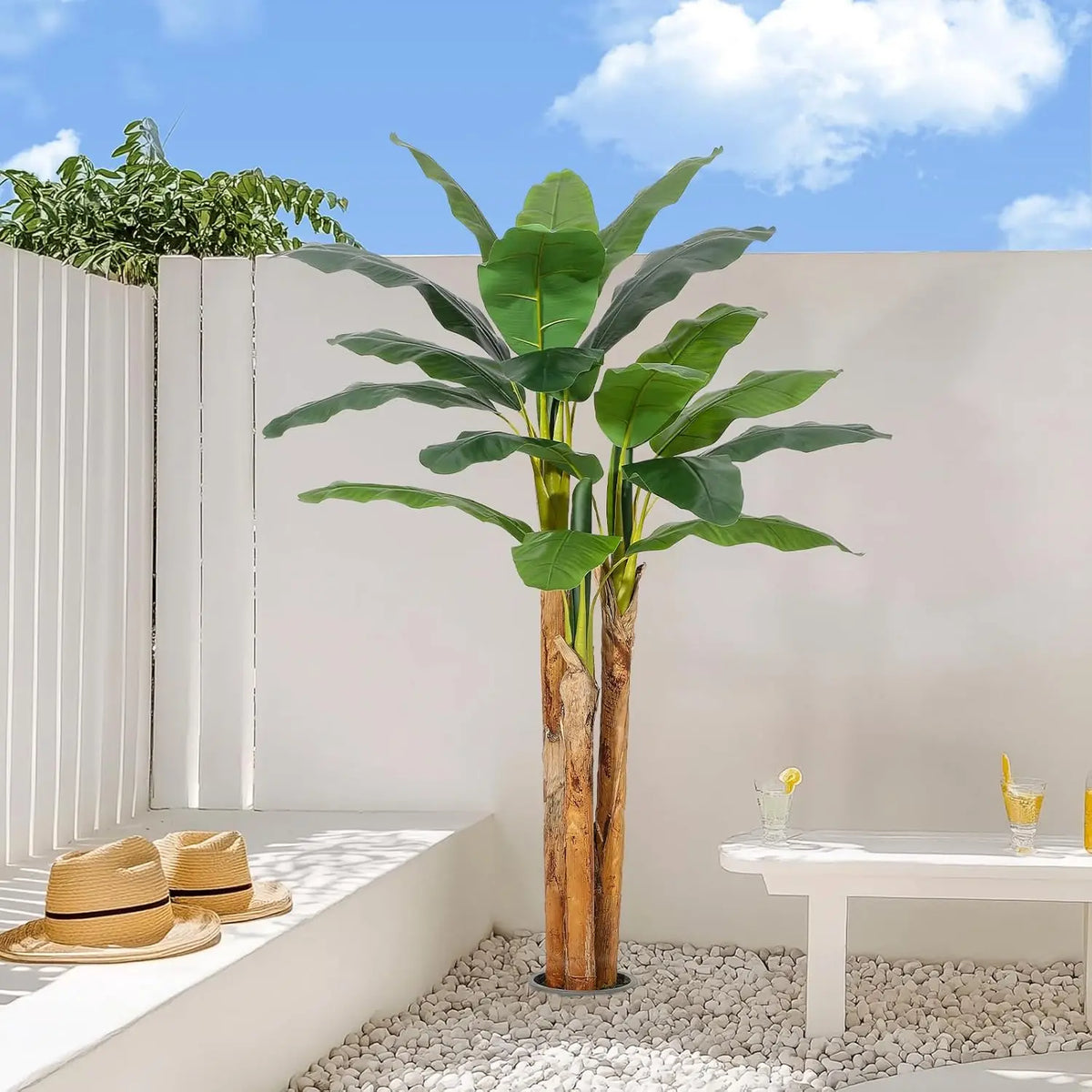 HiMISS Artificial Banana Tree Faux Tropical Plant for Home Decor