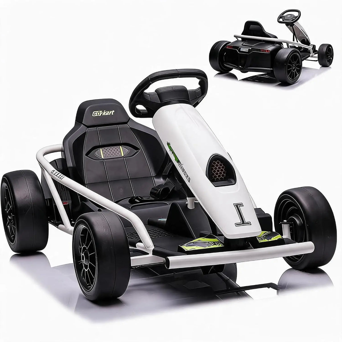 Tacleekii Electric Drift Go Kart for Kids With Dual Motors