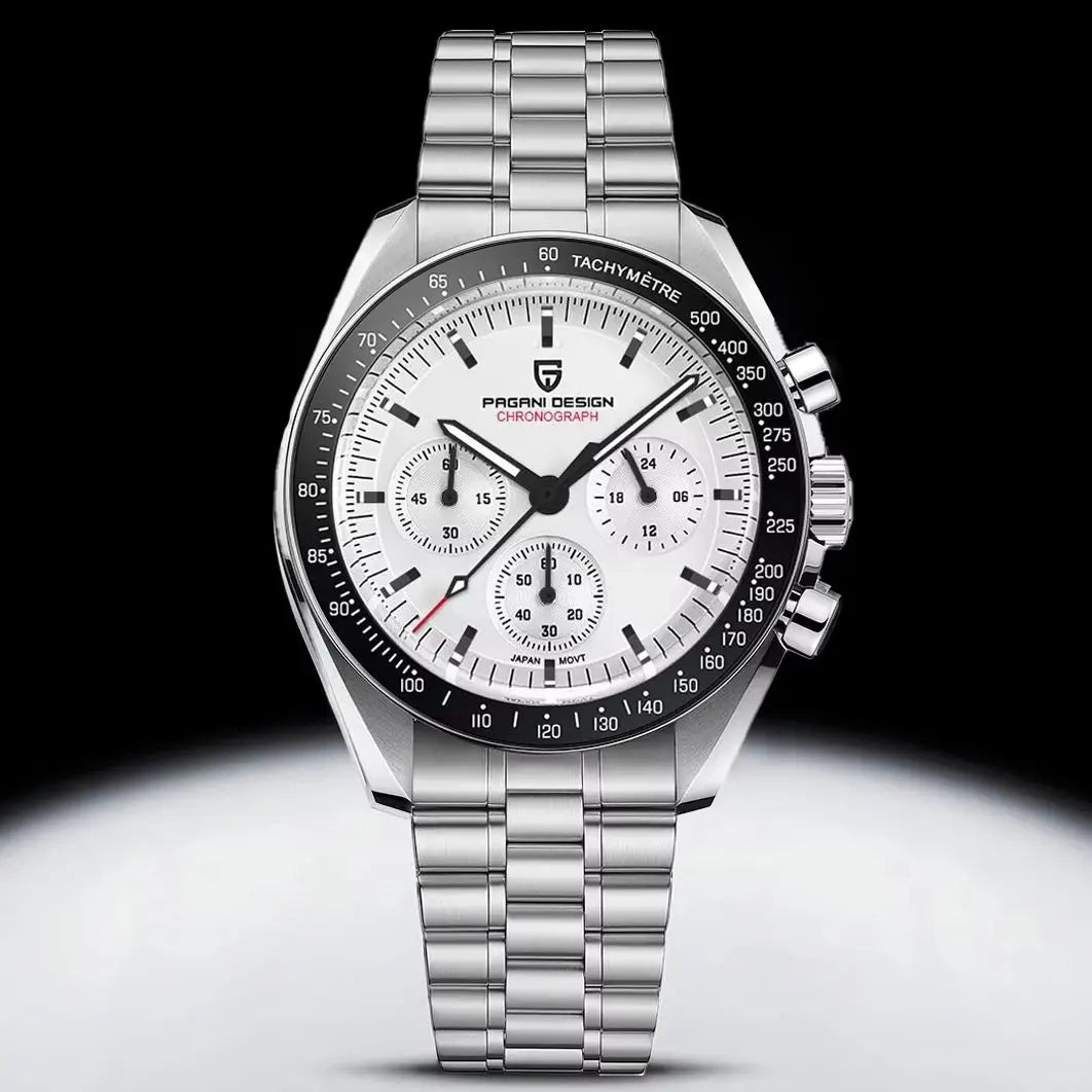 PAGANI DESIGN Men's Quartz Chronograph Sport Watch With Sapphire Glass