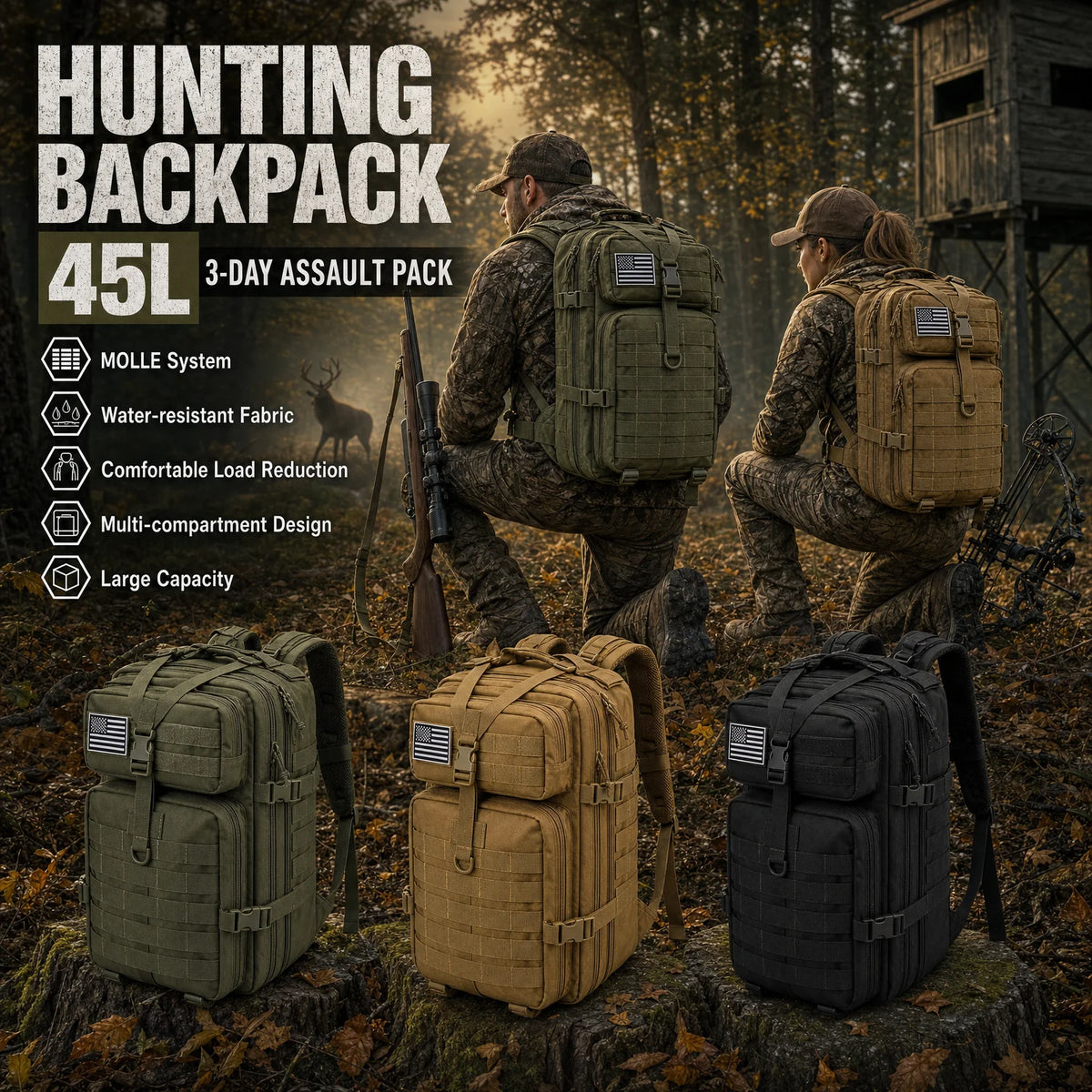 ReFire Gear Hunting Backpack for Outdoor Camping and Hiking