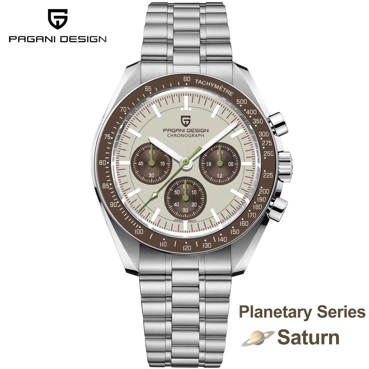 PAGANI DESIGN 1701 Moon Men's Sapphire Glass Chronograph Quartz Watch