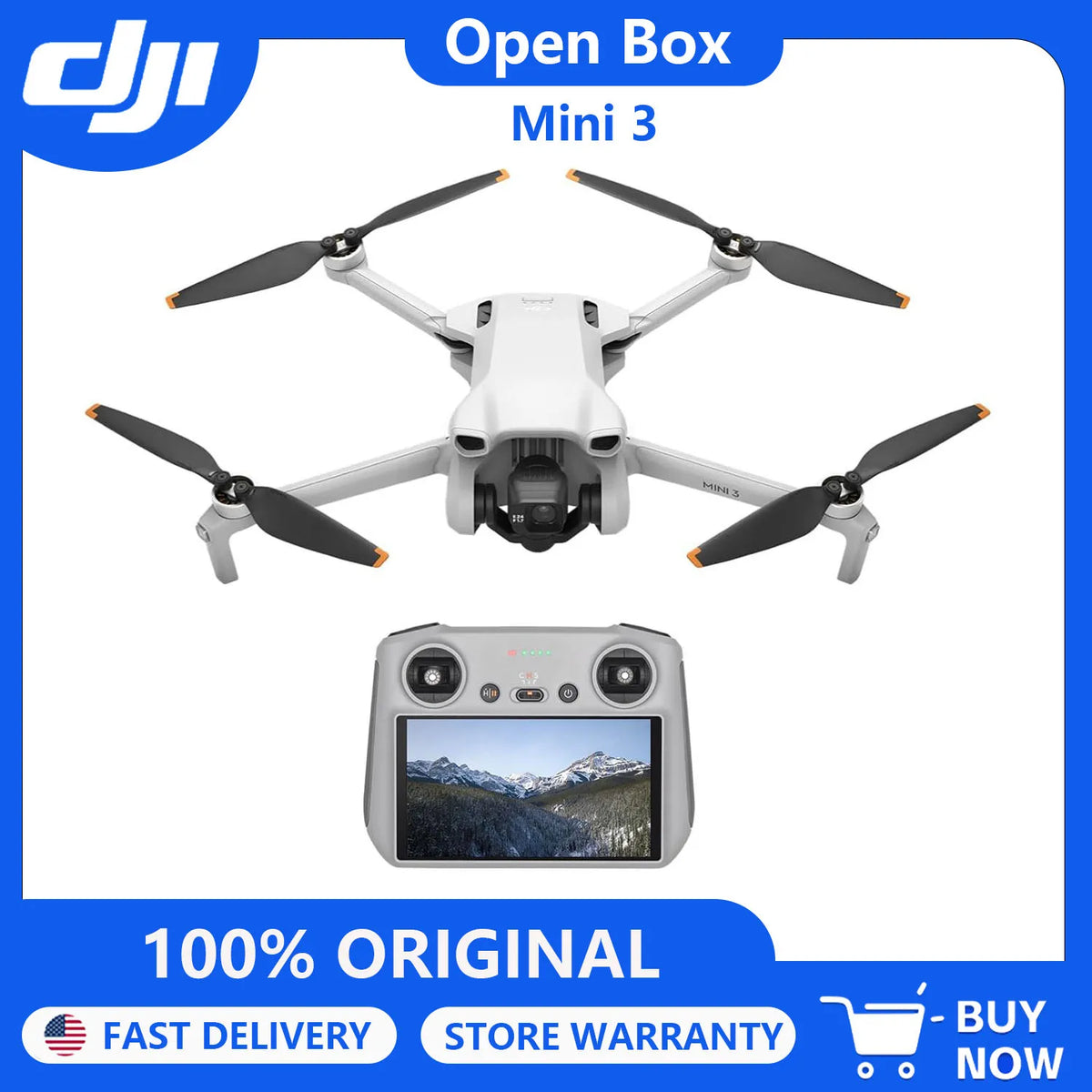 DJI Mini 3 4K Camera Drone With Gimbal Stabilization