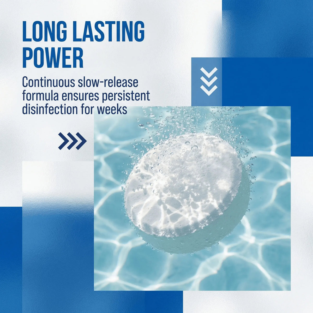 Slow Dissolving Stabilized Chlorine Tablets for Pools and Spas
