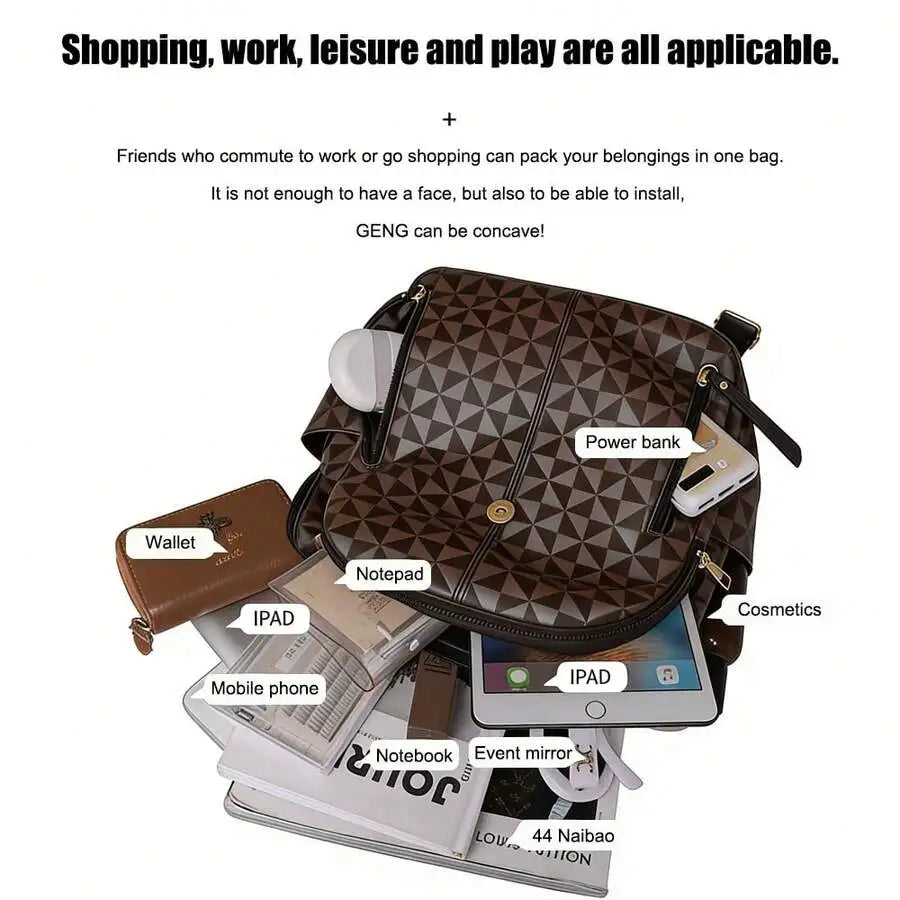 Retro Leather Backpack With Organizer For Travel And Everyday Use