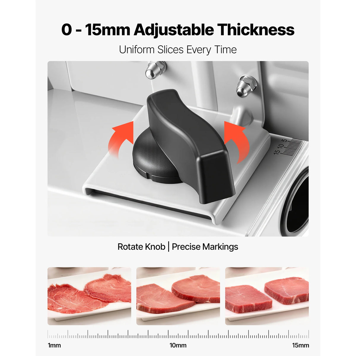 SucceBuy 200W Electric Meat Slicer for Deli, Ham, And Steak