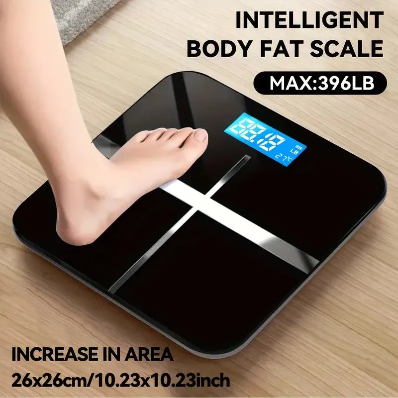 Digital Body Weight Scale With Backlit LCD And Temperature Display