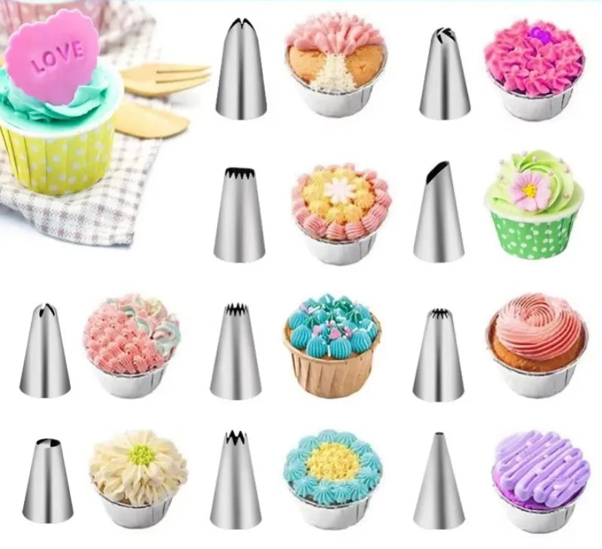 Nifogo Cake Decorating Set With Piping Bags And Frosting Tips