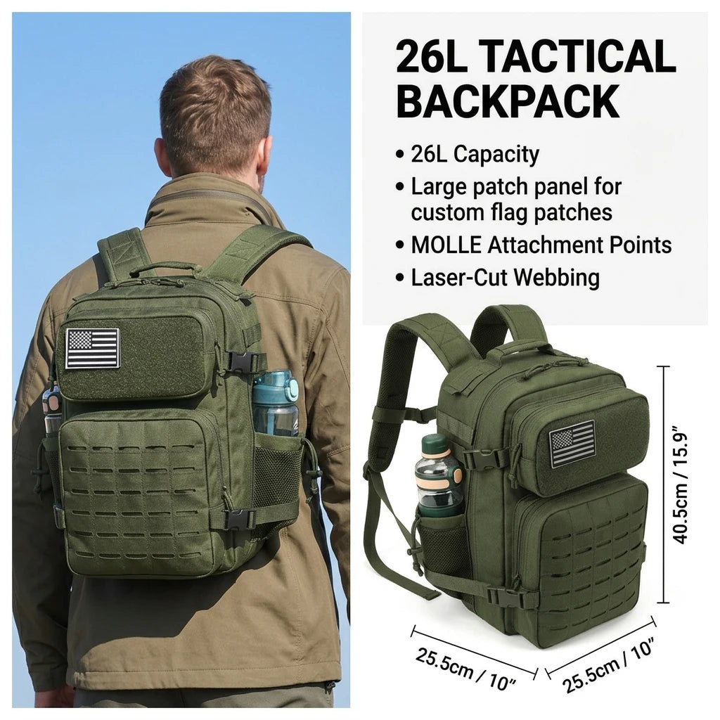 ReFire Gear MOLLE Backpack for Hiking Camping and Travel