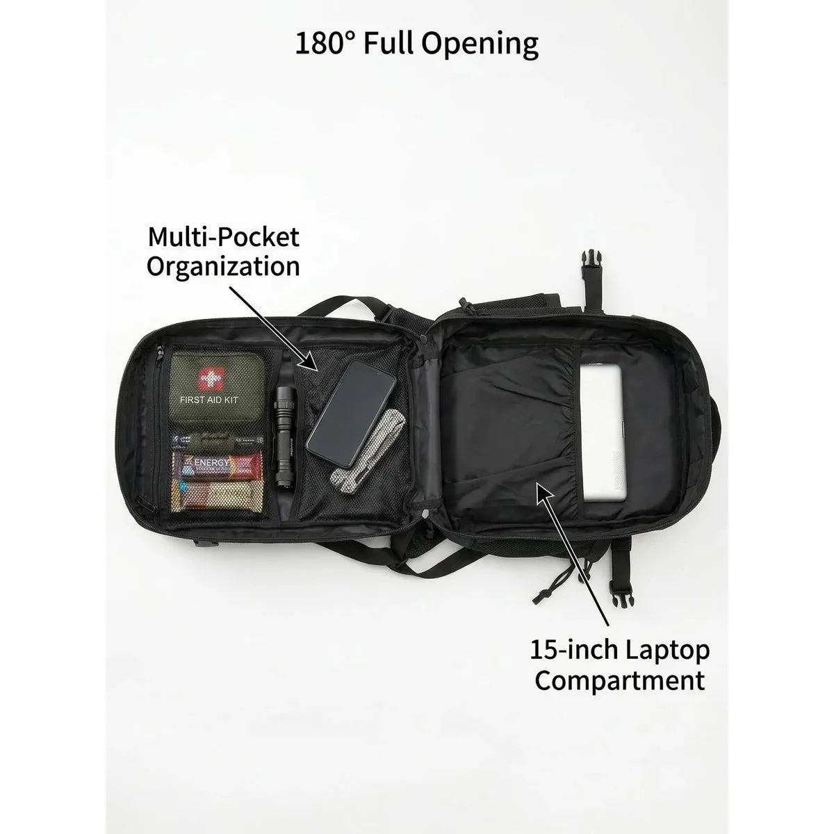ReFire Gear MOLLE Backpack for Hiking Camping and Travel