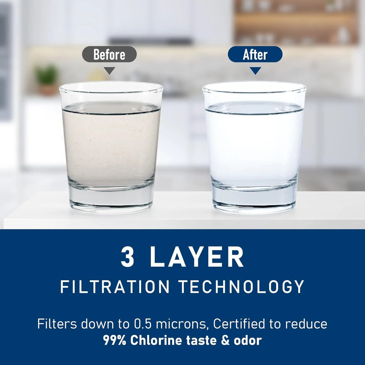 PDQ EDRARXD1 Refrigerator Water Filter Replacement Compatible With Whirlpool