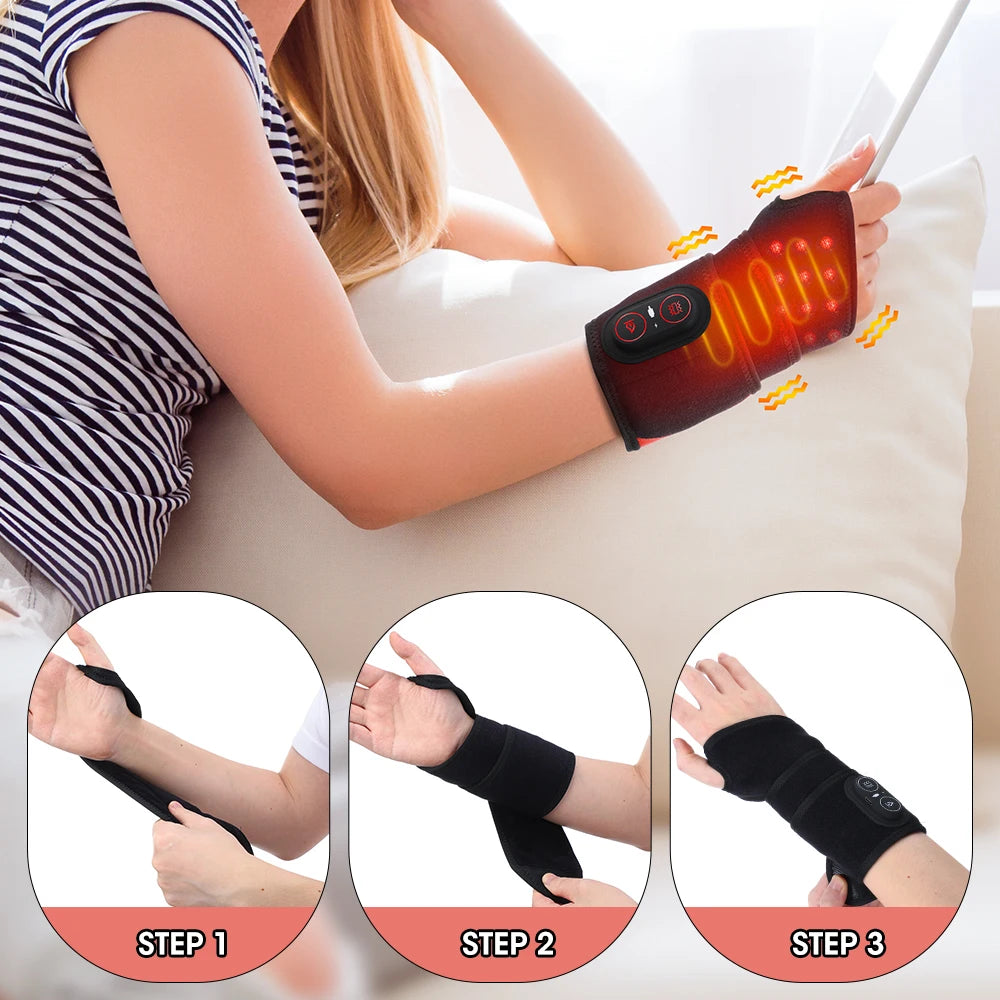 Hailicare Wireless Vibration Heating Wrap With Red Light Therapy