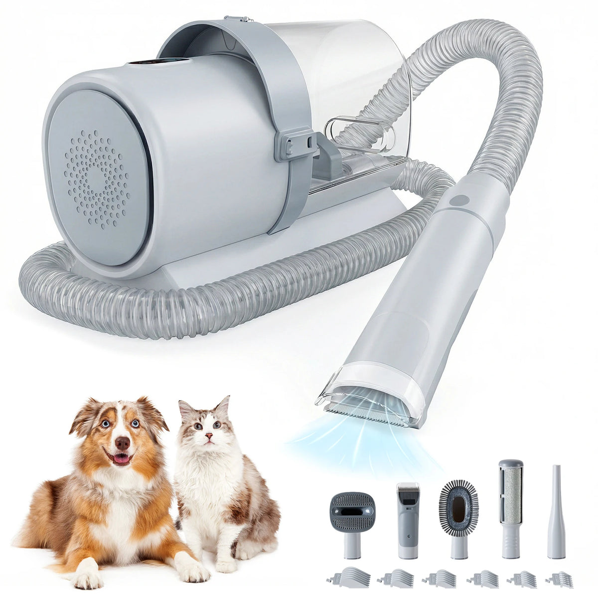 JHK Professional Pet Grooming Vacuum Kit With Clippers