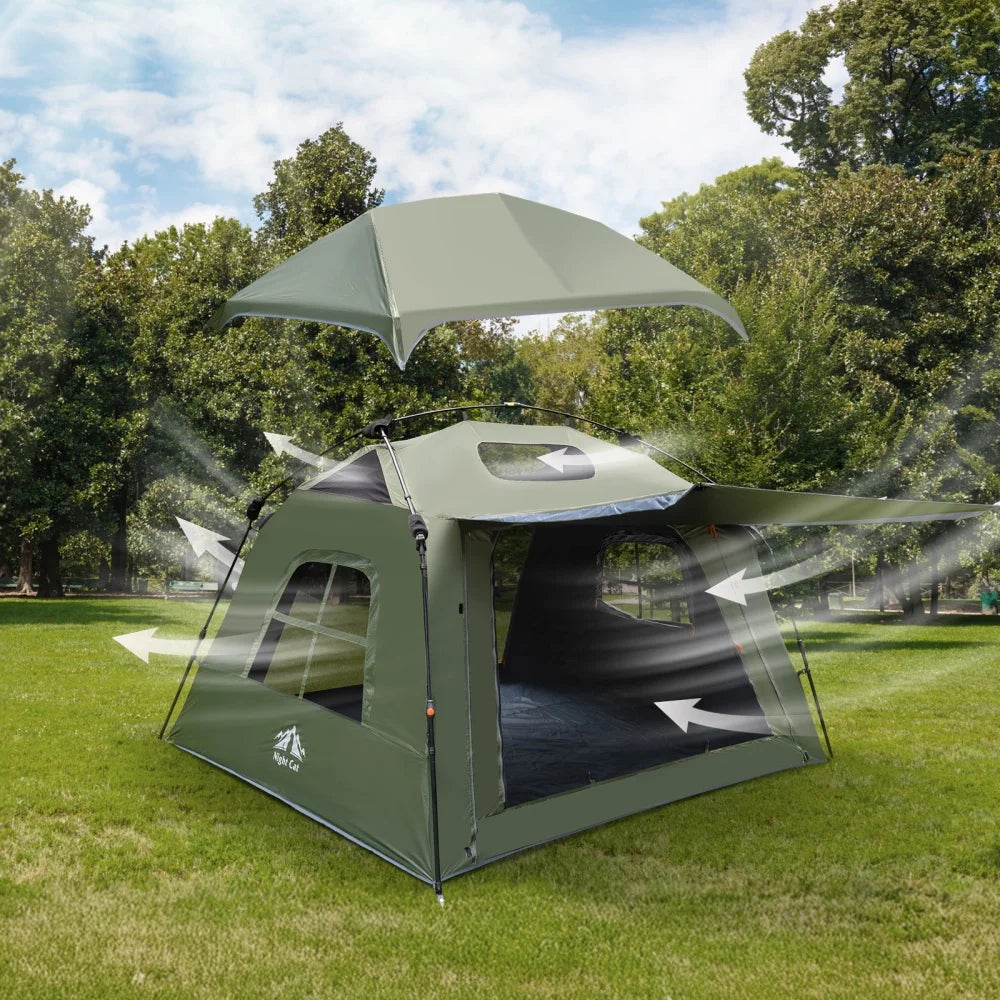 Night Cat Blackout Pop Up Camping Tent With Rainfly Vestibule