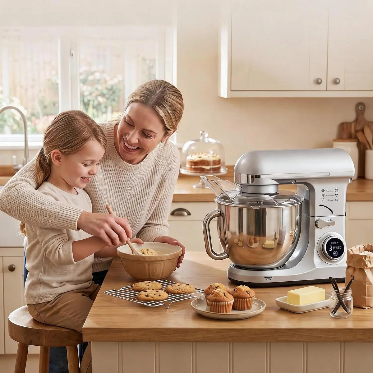 Tacleekii Tilt Head Stand Mixer With Baking Attachments