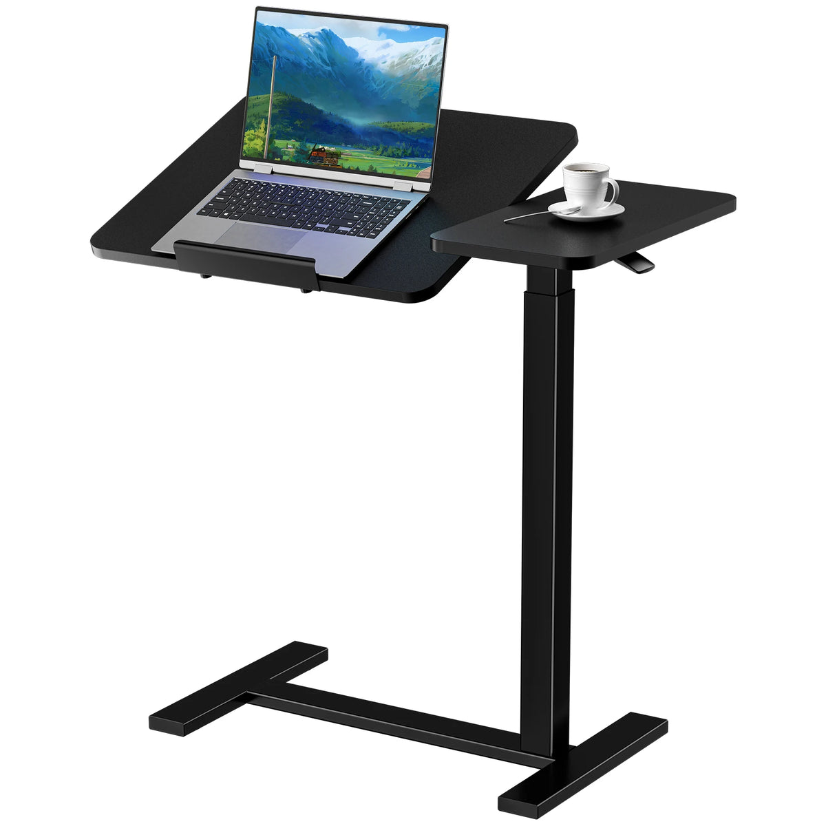 JHK Adjustable Overbed Lap Desk With Wheels And Tilting Top
